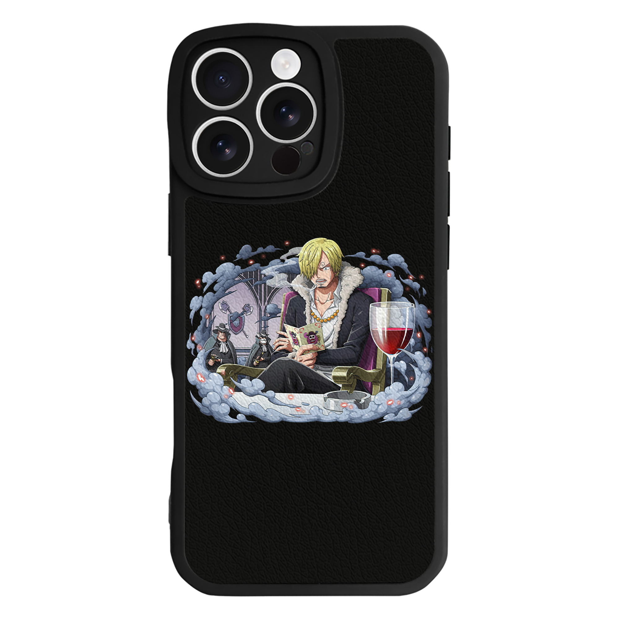 （画像用） ワンピース サンジ ONE PIECE Sanji 【iPhone 16シリーズ対応】シリコンスマホケース（レザー調） 材質：シリコン